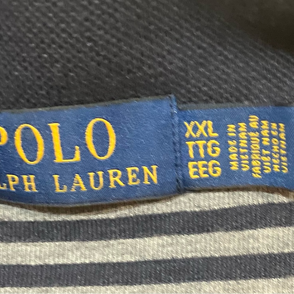 Polo Ralph Lauren Brushed Cotton 1/4 Zip Pullover Sweater Navy Men's XXL Logo - Picture 4 of 8